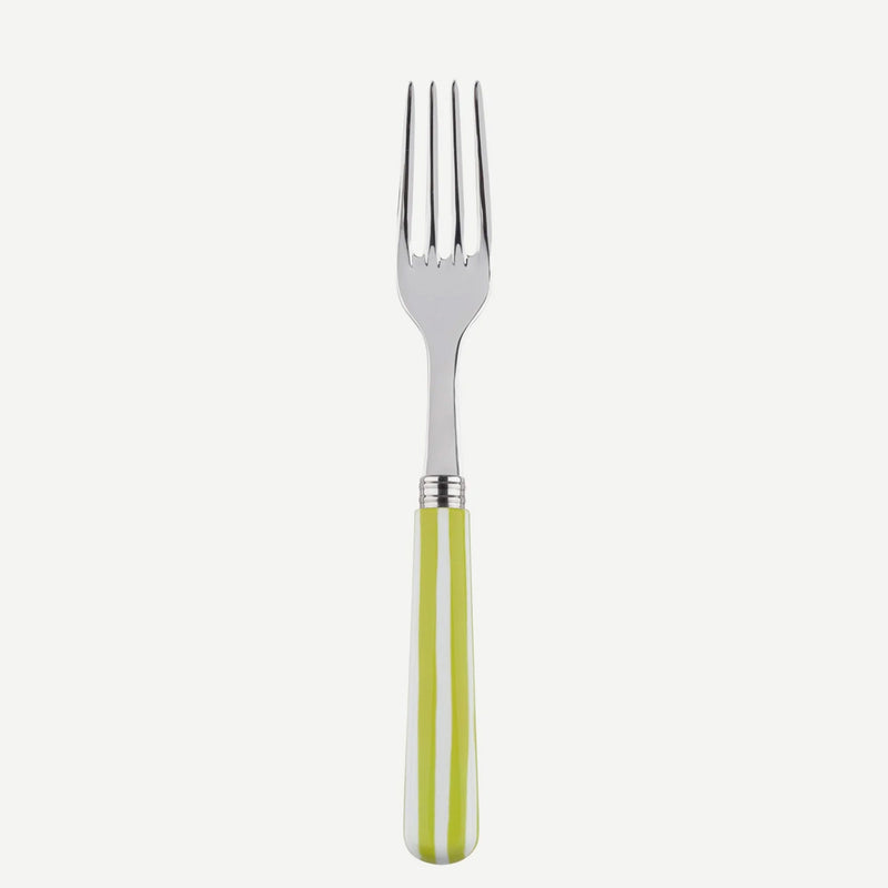Sabre White Stripe Lime 22cm Dinner Fork