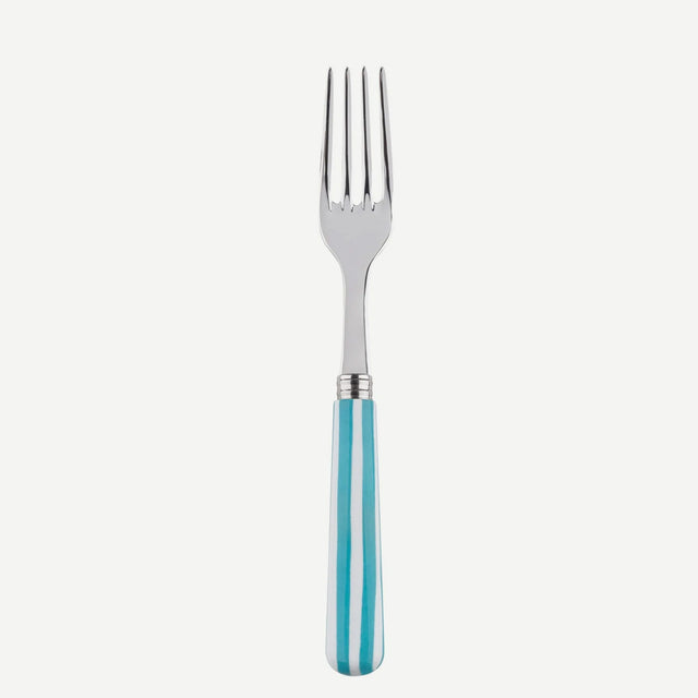 Sabre White Stripe Turquoise 22cm Dinner Fork