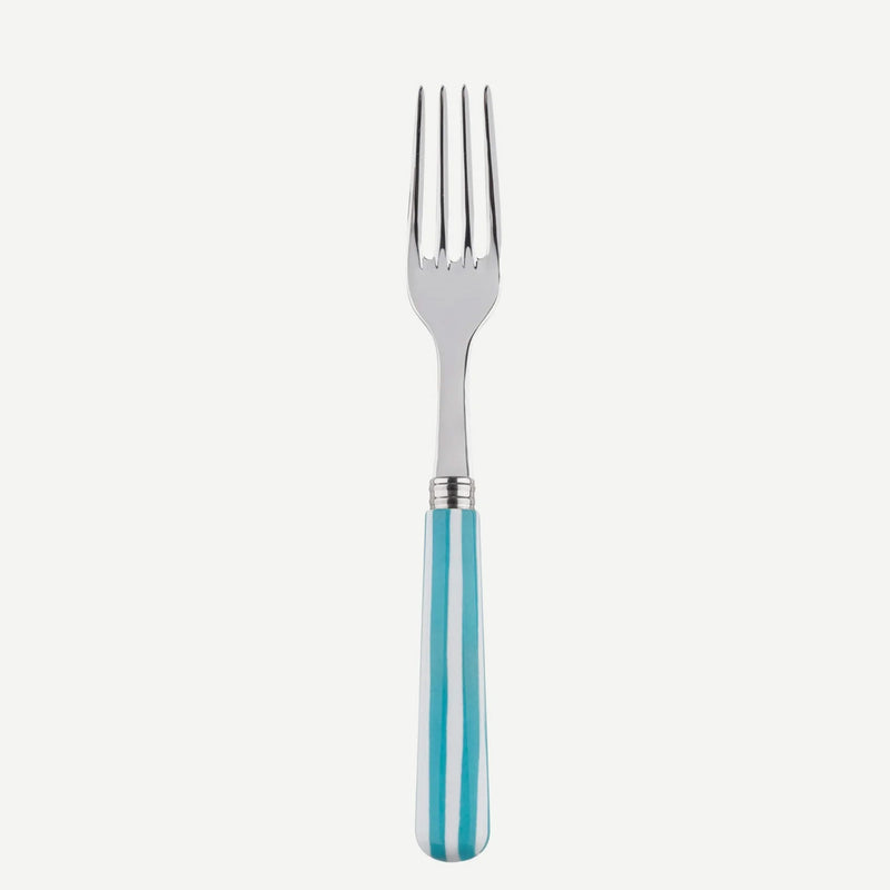 Sabre White Stripe Turquoise 22cm Dinner Fork