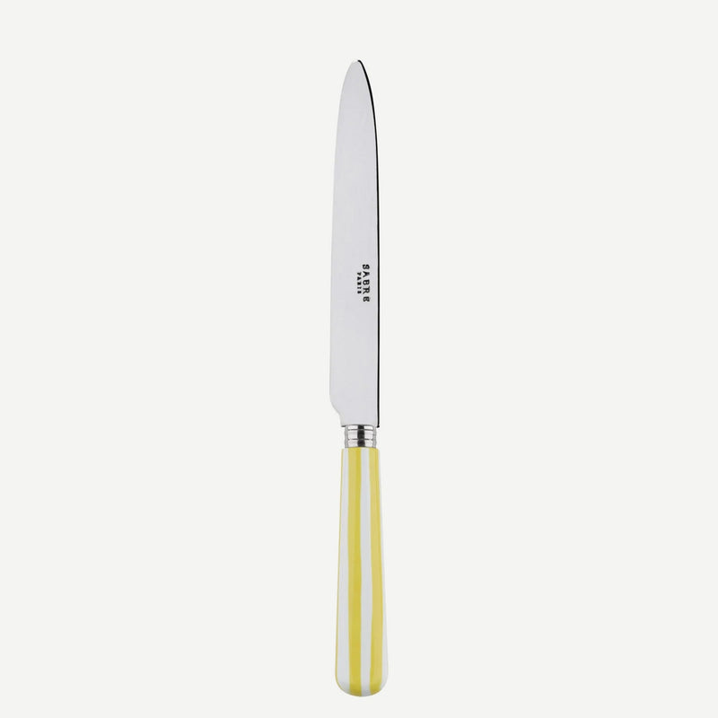 Sabre White Stripe Yellow 24cm Dinner Knife