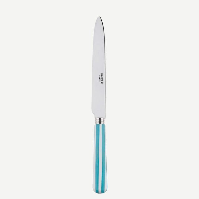 Sabre White Stripe Turquoise 24cm Dinner Knife