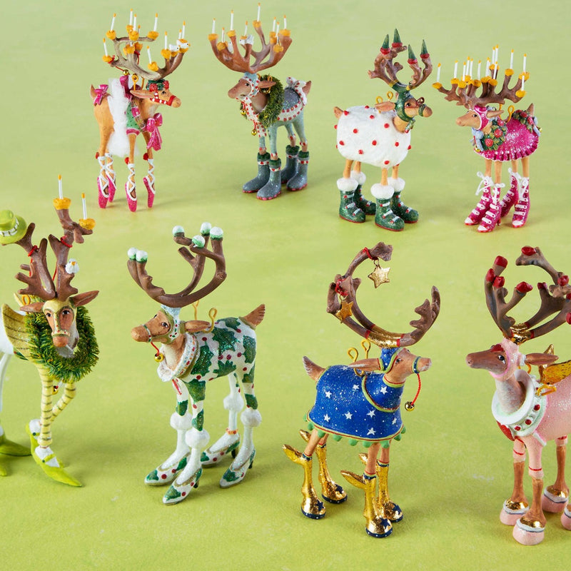 Mackenzie-Childs Patience Brewster Dash Away Reindeer Mini Ornaments Set
#2