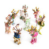 Mackenzie-Childs Patience Brewster Dash Away Reindeer Mini Hanging Ornaments Set