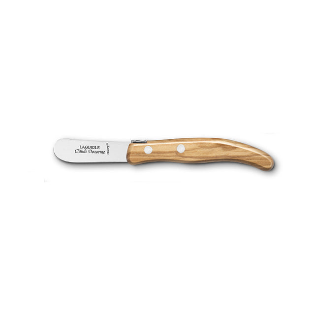 Laguiole Small Butter Knife, Olive Wood, by Claude Dozorme