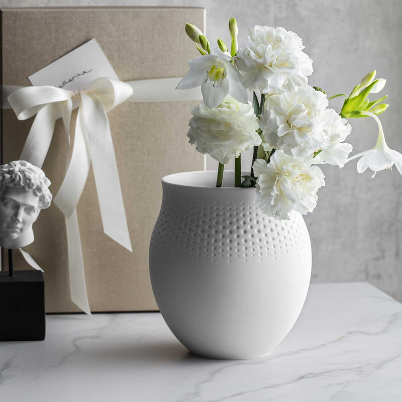Villeroy & Boch Manufacture Collier Blanc Vase Perle
