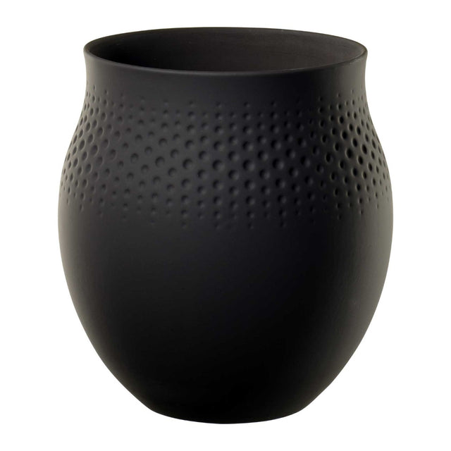Villeroy & Boch Collier Carre Black Perle Vase, Large
