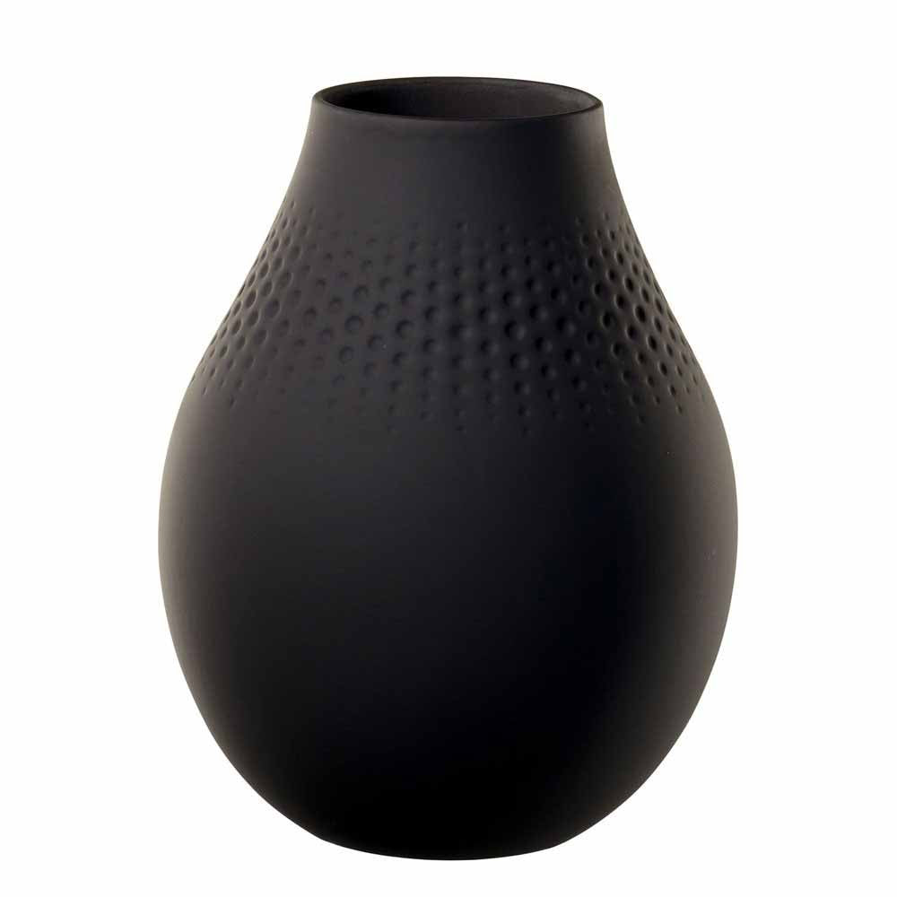 Villeroy & Boch Collier Perle Tall Black Vase 1016825513 – David ...