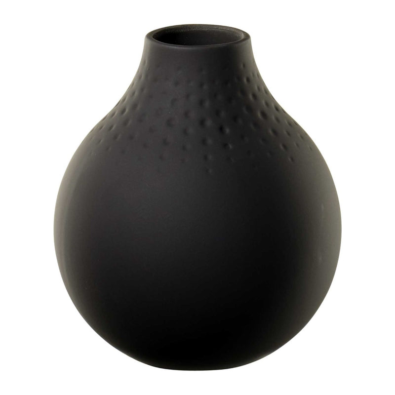 Villeroy & Boch Collier Carre Black Perle Vase, Small
