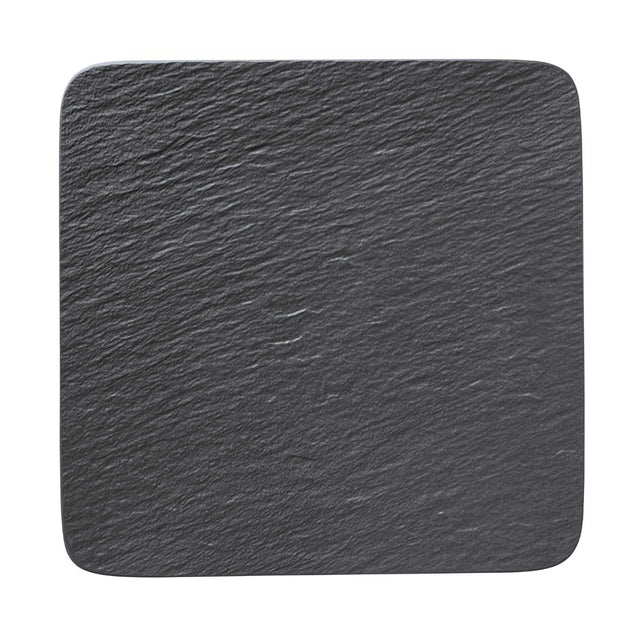 Villeroy & Boch Manufacture Rock Square Serving/Gourmet Plate, Black
