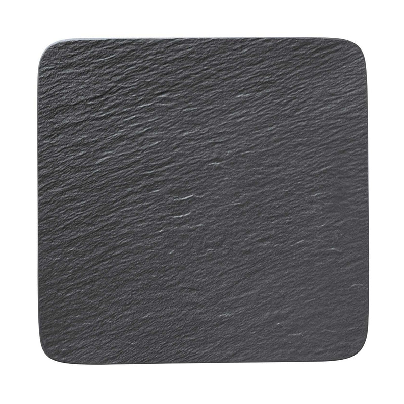 Villeroy & Boch Manufacture Rock Square Serving/Gourmet Plate, Black
