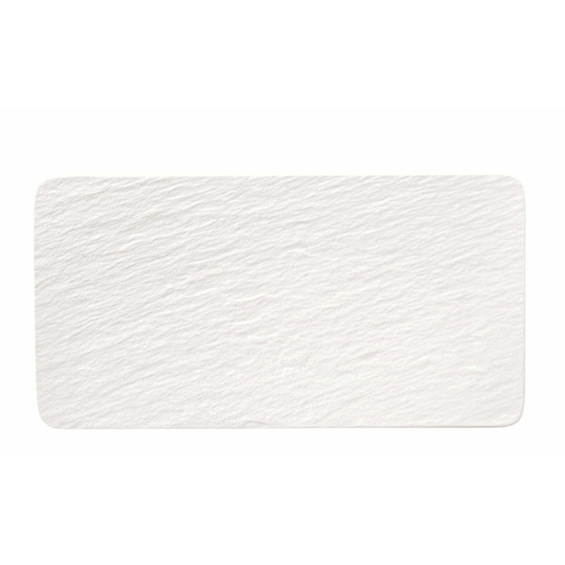 Villeroy & Boch Manufacture Rock Blanc Rectangular Serving Plate, White
