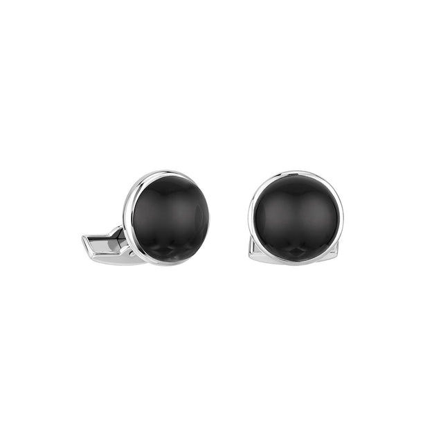 Lalique Cabochon Black Cufflinks
