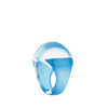 Lalique Cabochon Clear with Blue Patina Ring, Size 54