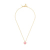 Lalique Pivoine Clear Gold Necklace, Pink