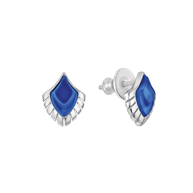 Lalique Paon Blue Earrings