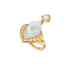 Lalique Paon Clear Gold Ring, Size 59
