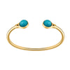 Lalique Cabochon Flexible Gold Bangle, Blue