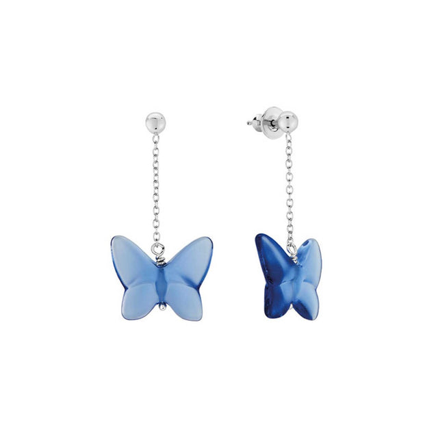Lalique Papillon Blue Earrings
