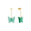 Lalique Papillon Green Earrings