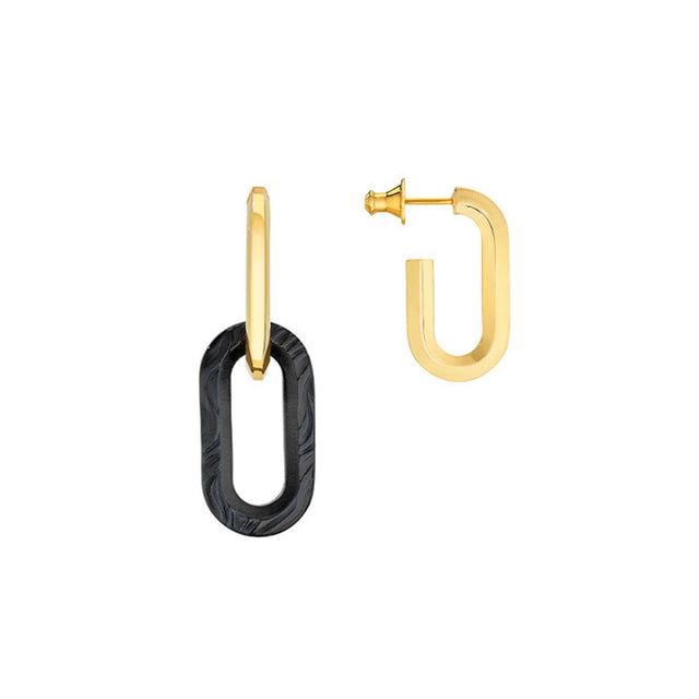 Lalique Empreinte Animale Small Earrings, Black

