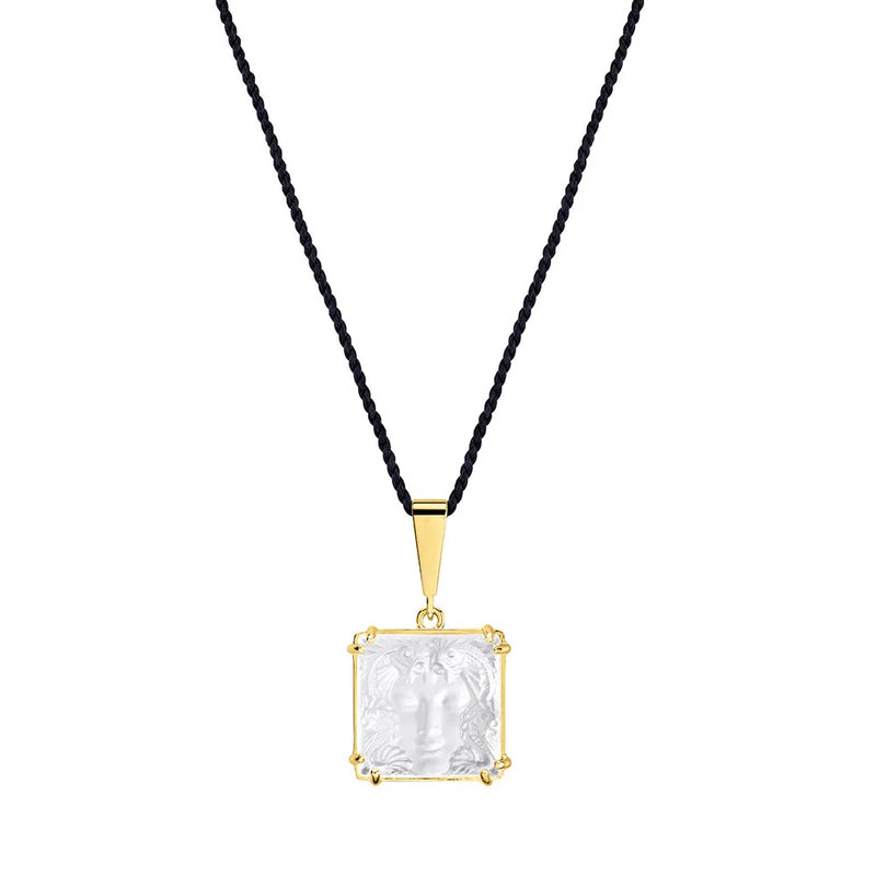 Lalique Arethuse Pendant, Clear Crystal, Gold Plated