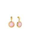 Lalique Arethuse Round Earrings, Pink Luster
