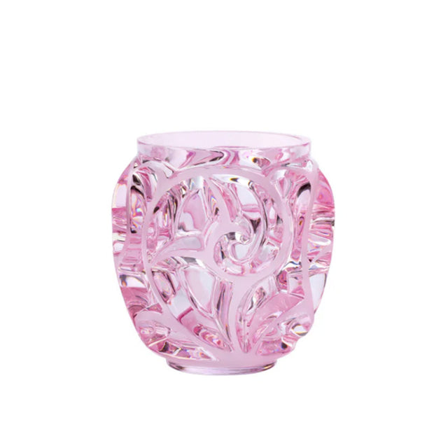 Lalique Pink Lustre Tourbillons Small Vase