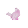 Lalique Pink Luster Sparrow with Head Up