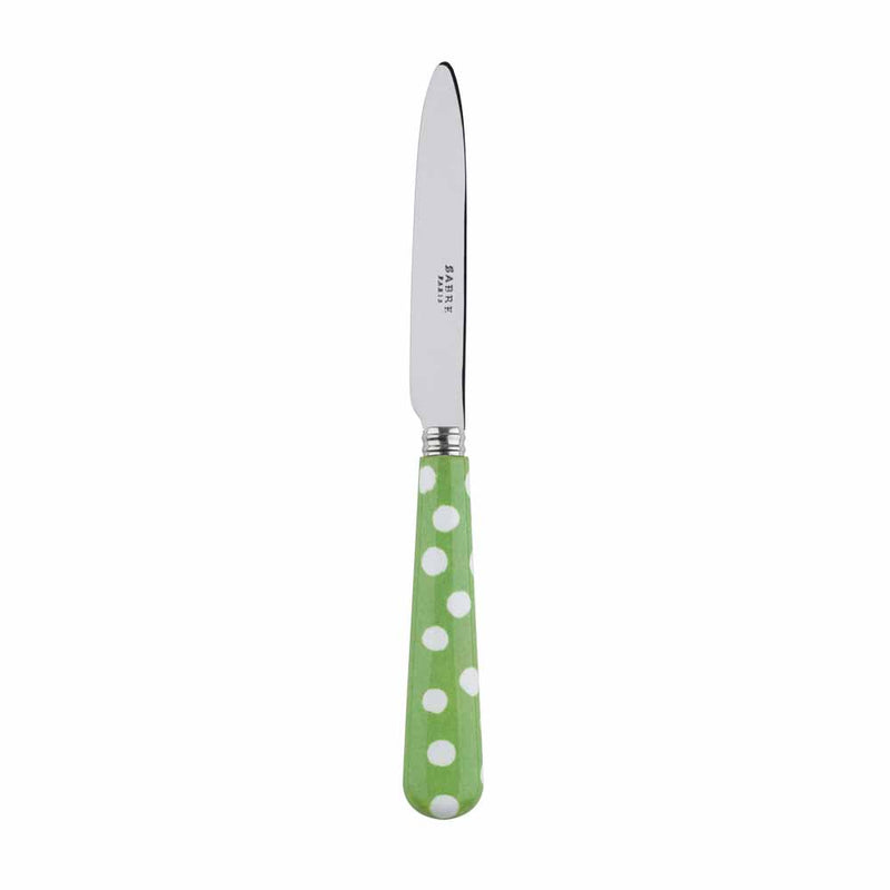 Sabre White Dots Garden Green 20cm Dessert Knife