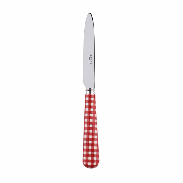 Sabre Gingham Red 20cm Dessert Knife