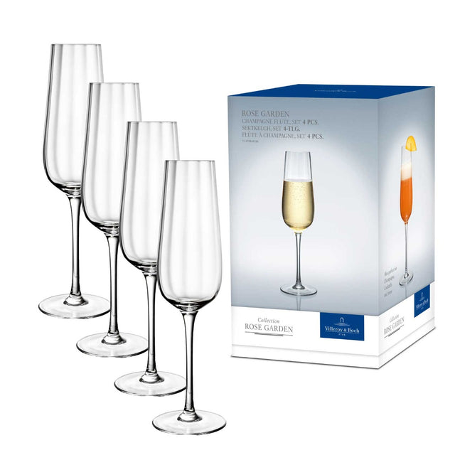Villeroy & Boch Rose Garden Champagne Flute, Set of 4

