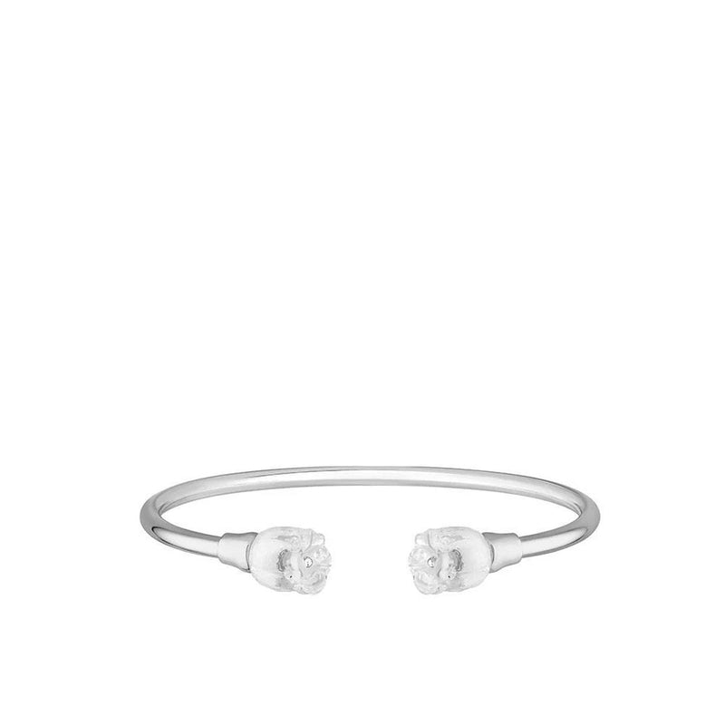 Lalique Muguet Flexible Silver Bangle, Small