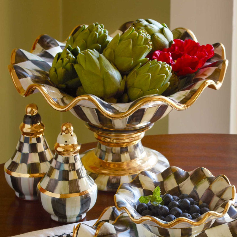 Mackenzie-Childs Courtly Check Compote #5