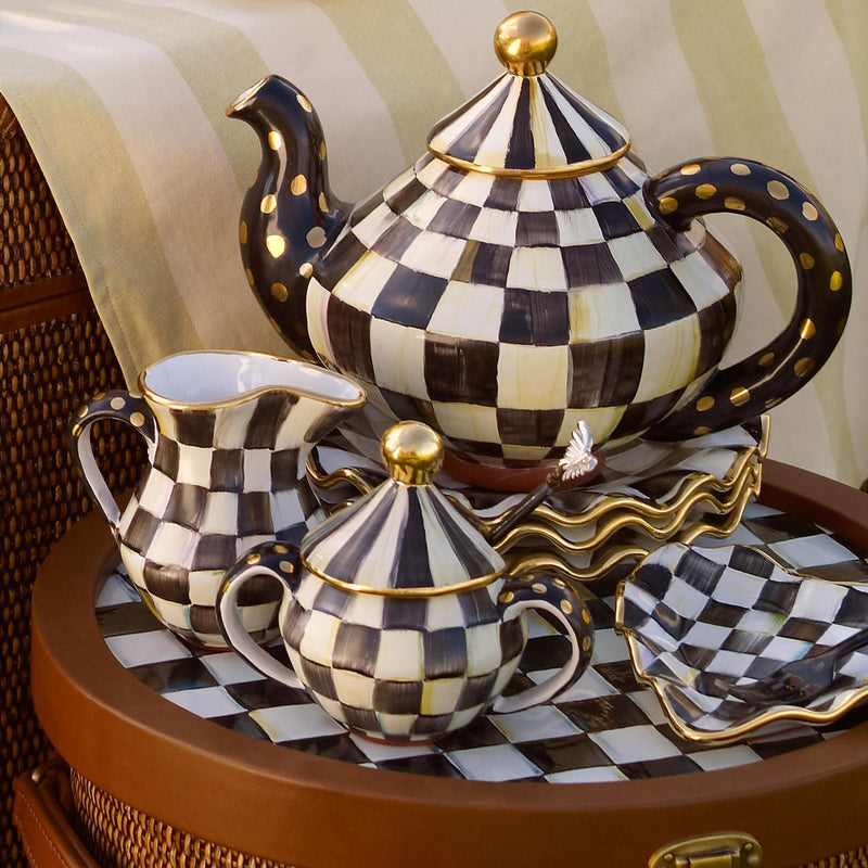 Mackenzie-Childs Courtly Check Teapot