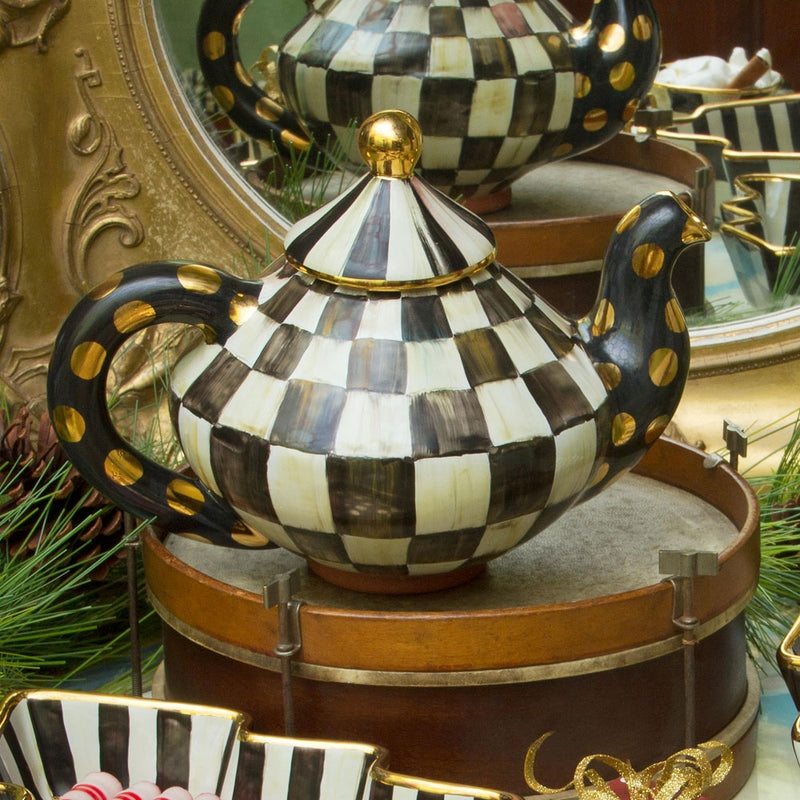 Mackenzie-Childs Courtly Check Teapot