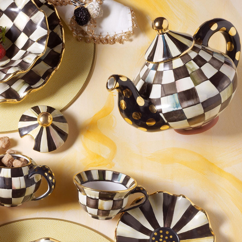 Mackenzie-Childs Courtly Check Teapot