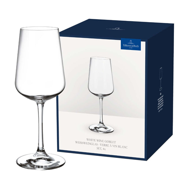 Villeroy & Boch Ovid White Wine Goblets, Set of 4

