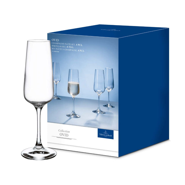 Villeroy & Boch Ovid Champagne Flutes, Set of 4
