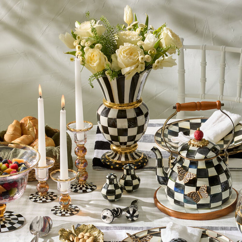 Mackenzie-Childs Courtly Check Ceramic Great Vase