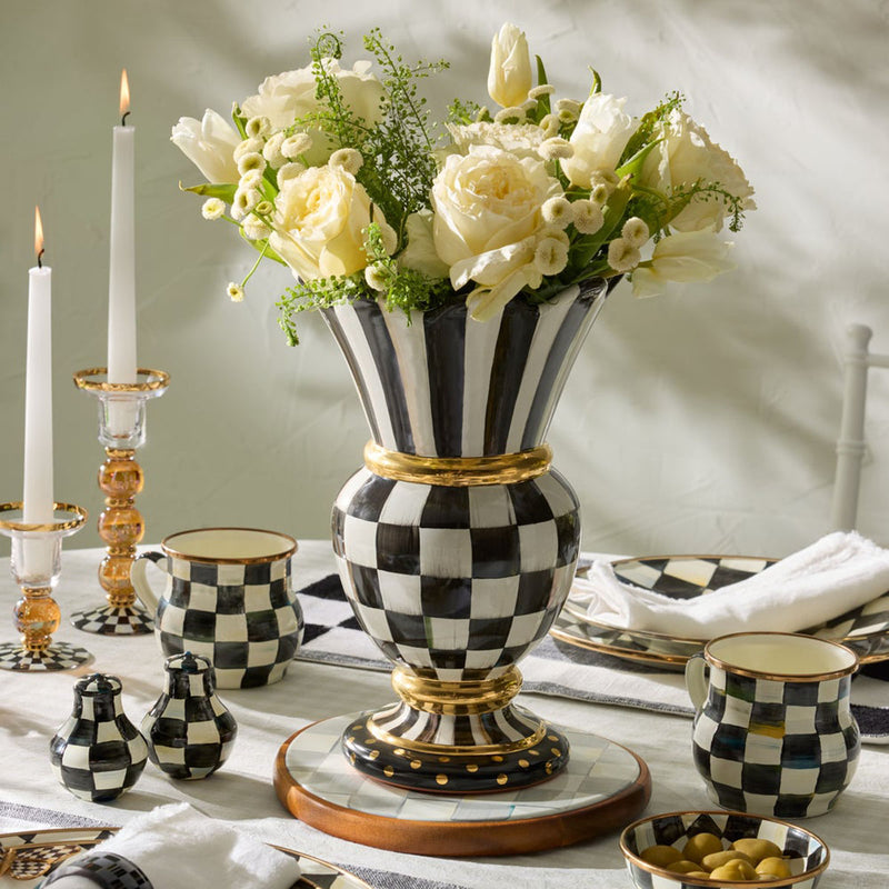 Mackenzie-Childs Courtly Check Ceramic Great Vase