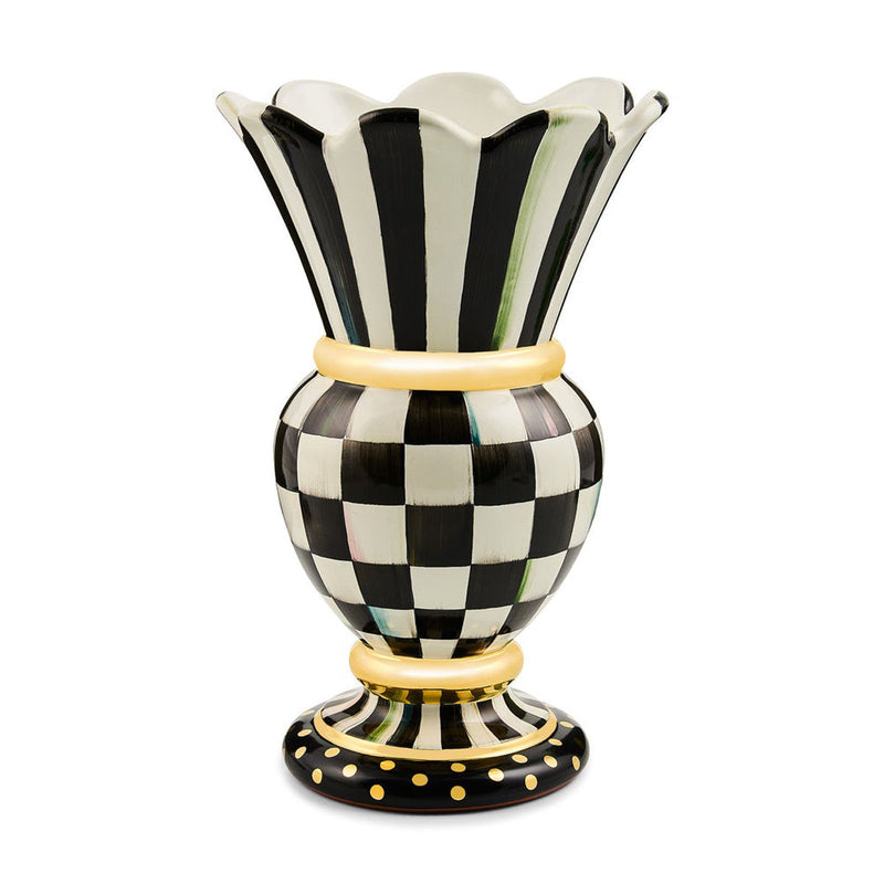 Mackenzie-Childs Courtly Check Ceramic Great Vase