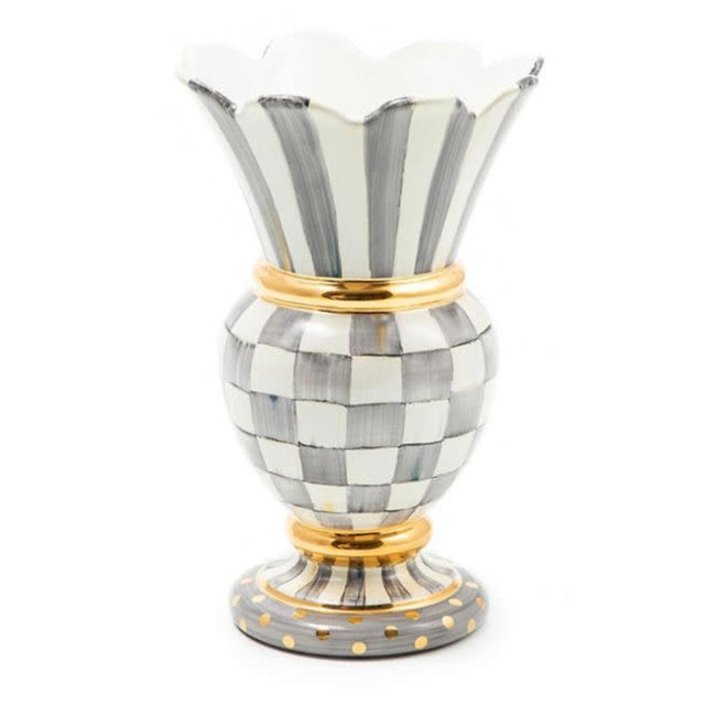 Mackenzie-Childs Sterling Check Great Vase

