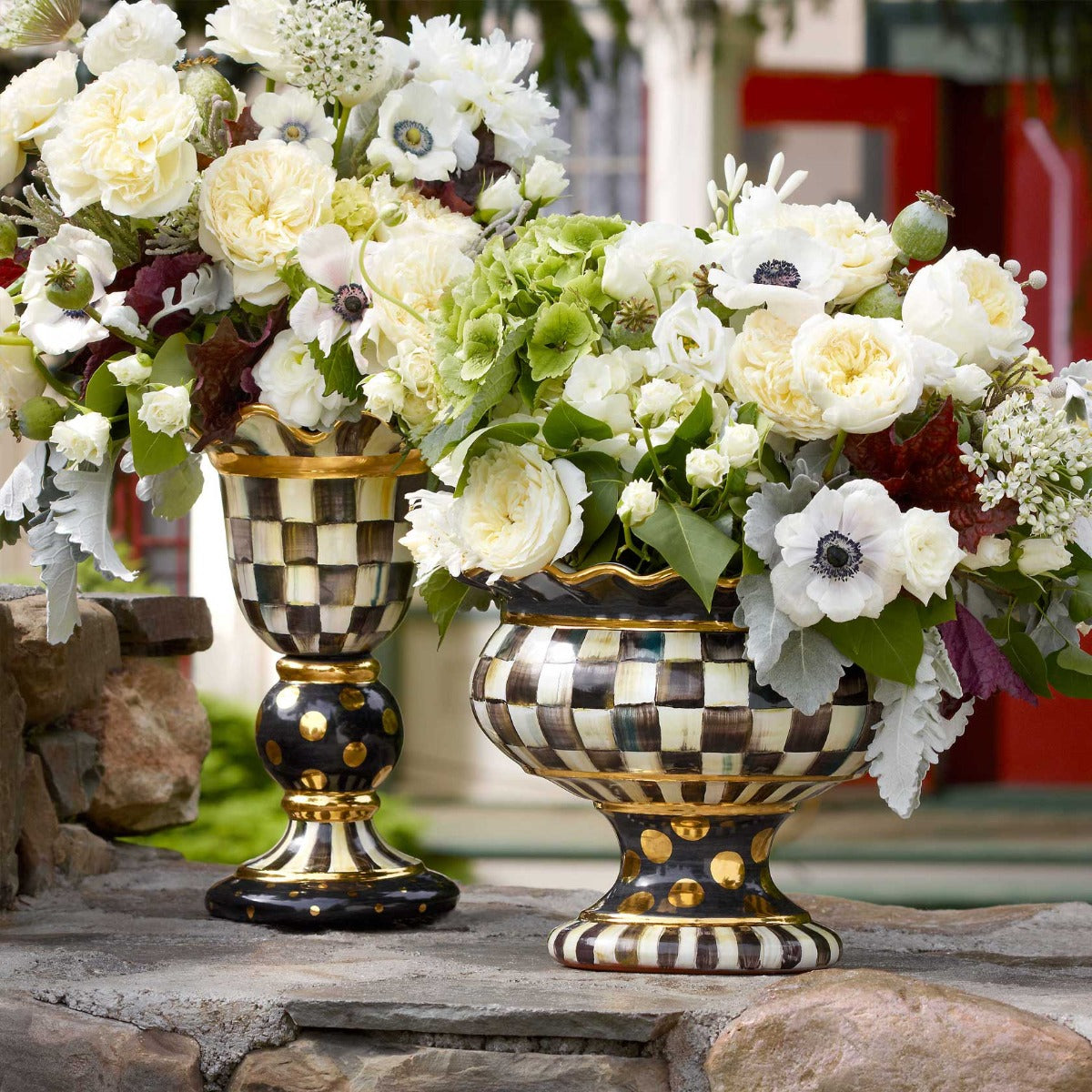 Mackenzie-Childs Courtly Check Stately Vase – David Shuttle Ltd