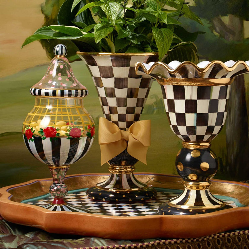 Mackenzie-Childs Courtly Check Stately Vase #3