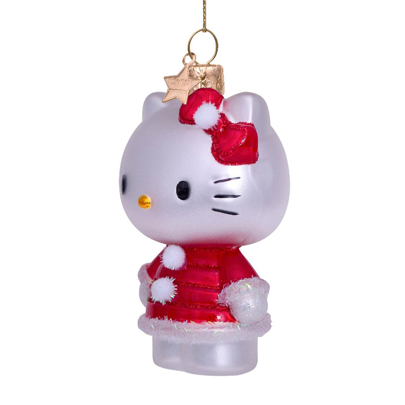 Vondels Hello Kitty with Xmas Dress Hanging Christmas Decoration