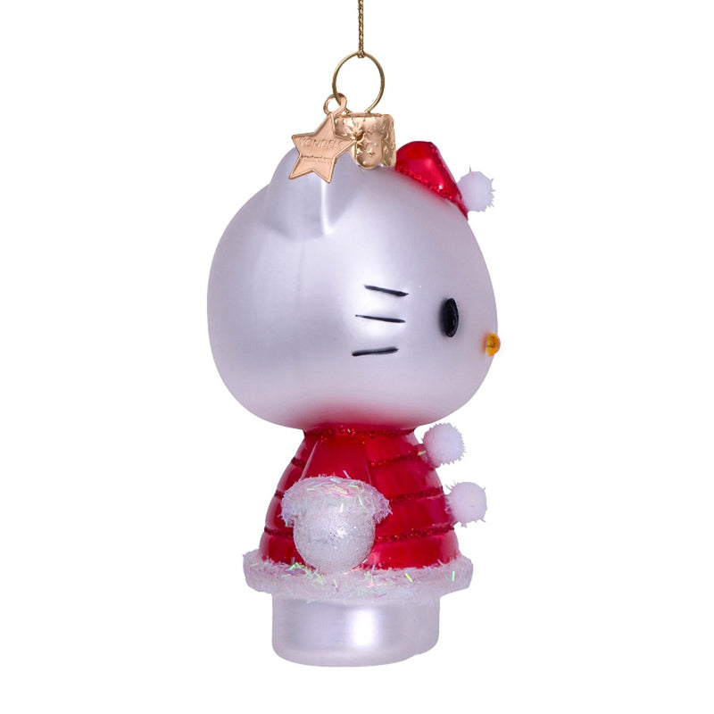 Vondels Hello Kitty with Xmas Dress Hanging Christmas Decoration