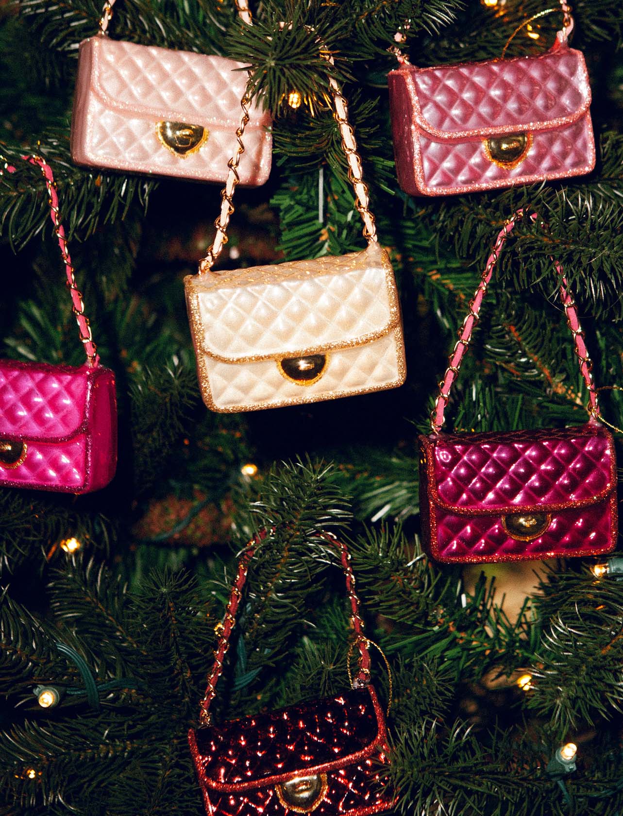 Vondels Champagne Opal Fashion Bag Hanging Christmas Decoration