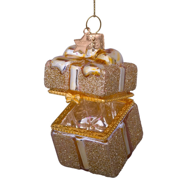 Vondels Golden Present Ornament