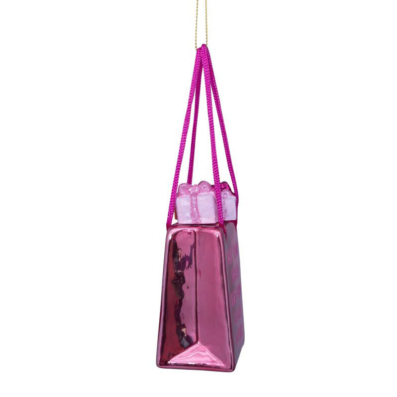 Vondels Orange Pink Shopping Bag Ornament