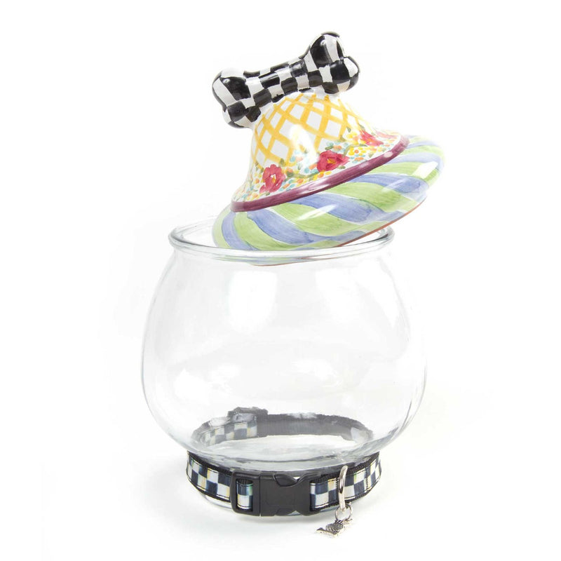 Mackenzie-Childs Courtly Check Canine Cookie Jar #3